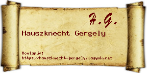 Hauszknecht Gergely névjegykártya