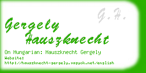 gergely hauszknecht business card